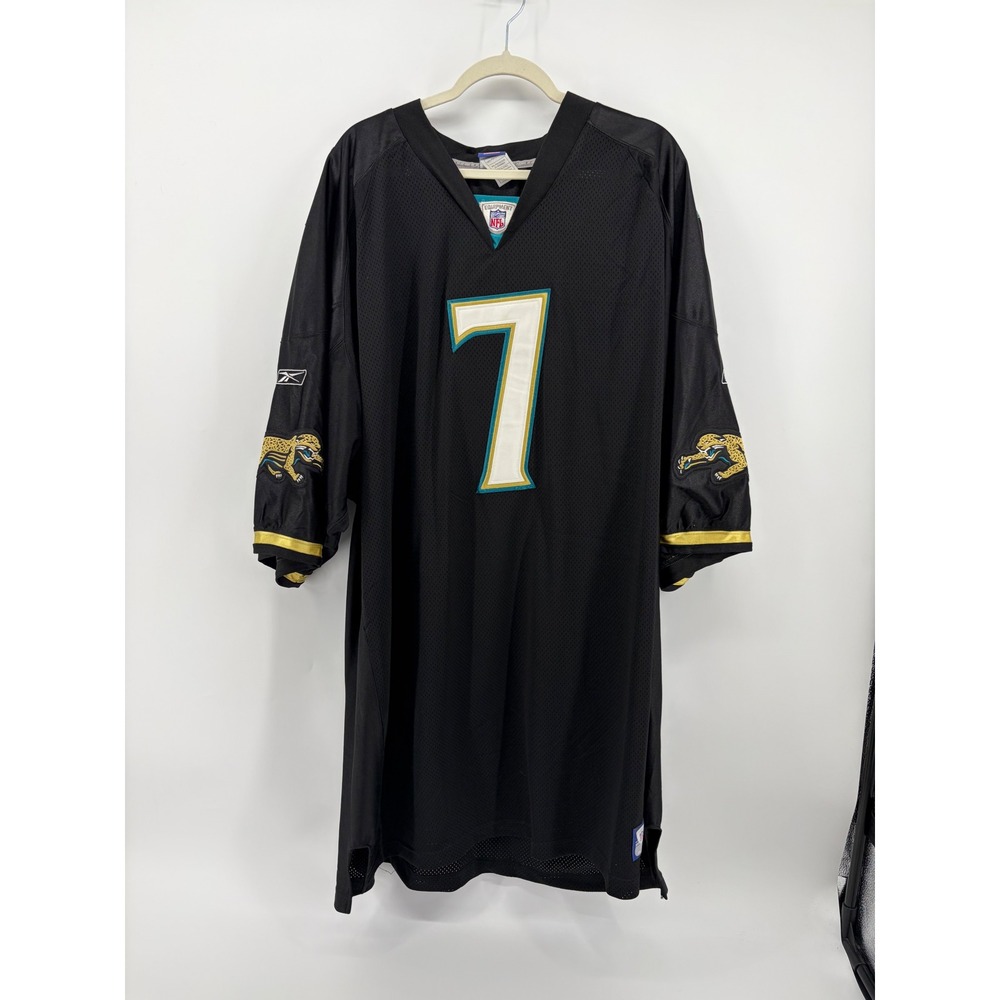 Reebok Mens 60 Black Football Jersey Byron Leftwich 7 Jacksonville Jaguars NFL